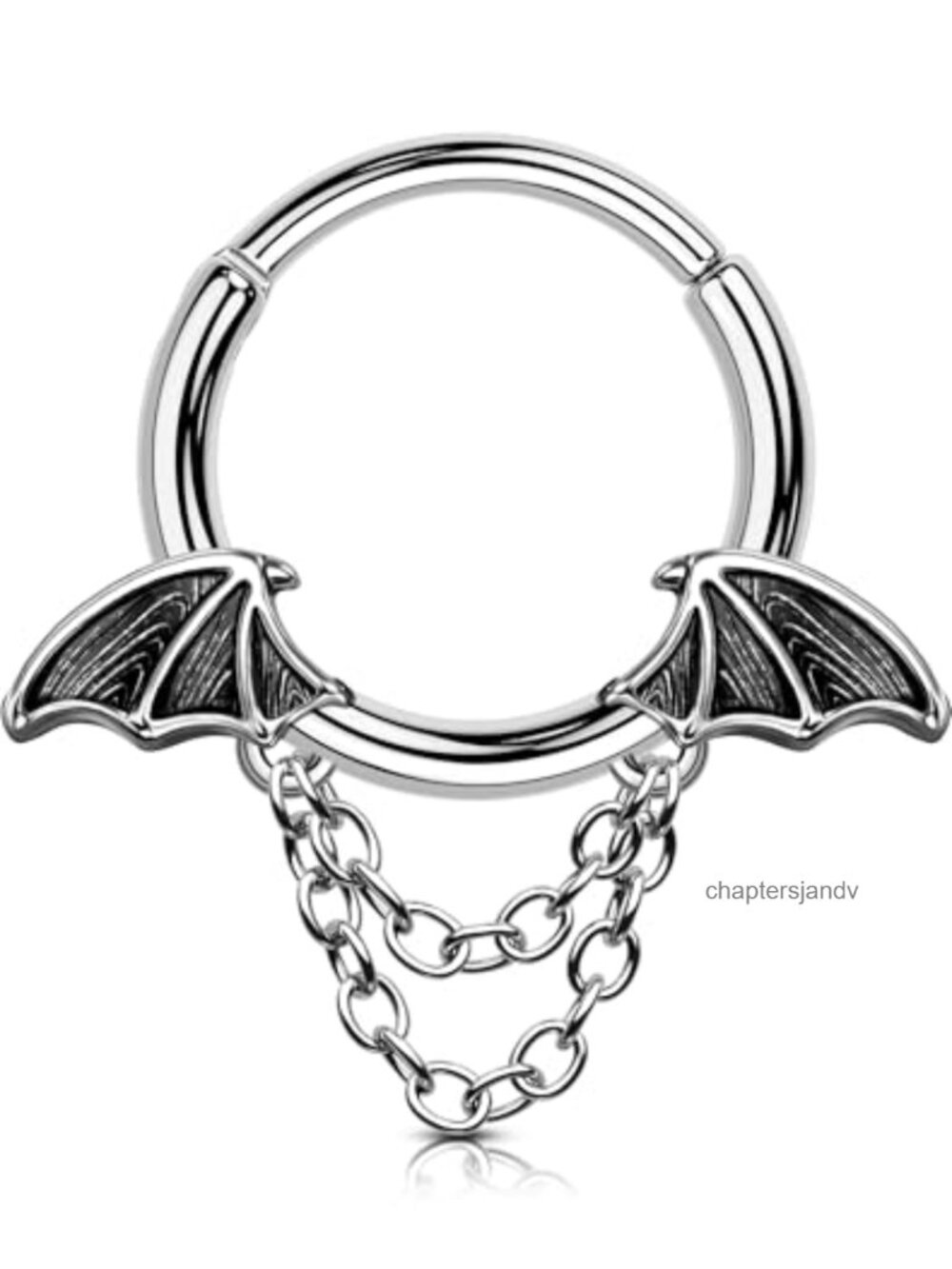 16G Stainless Steel Bat Wing Septum Ring Gothic Body Jewelry 8MM 10MM